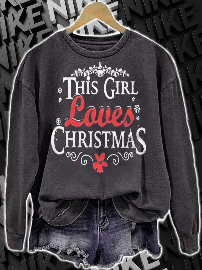 This girl loves Christmas T-shirts, v-neck and hoodie sweatshirt