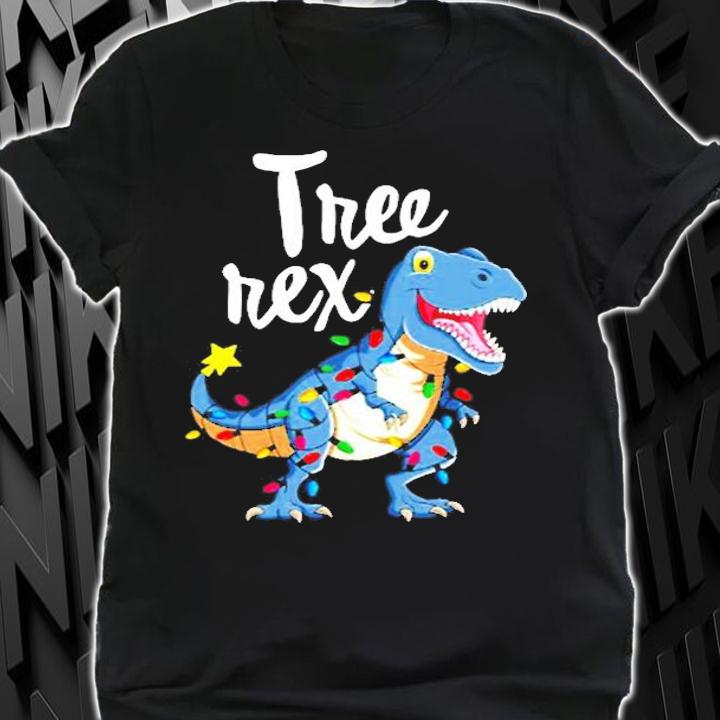 Tree Rex Dinosaur Christmas Girl Women Pajamas Gift T-Shirt