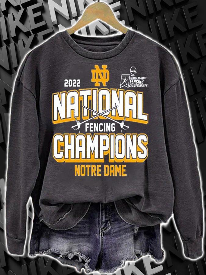 Notre Dame Fighting Irish 2022 NCAA Fencing National Champions T-Shirt