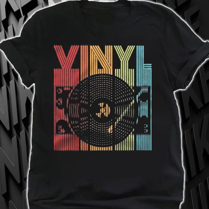 Retro Vinyl Lp Records Vintage Disc Shirt
