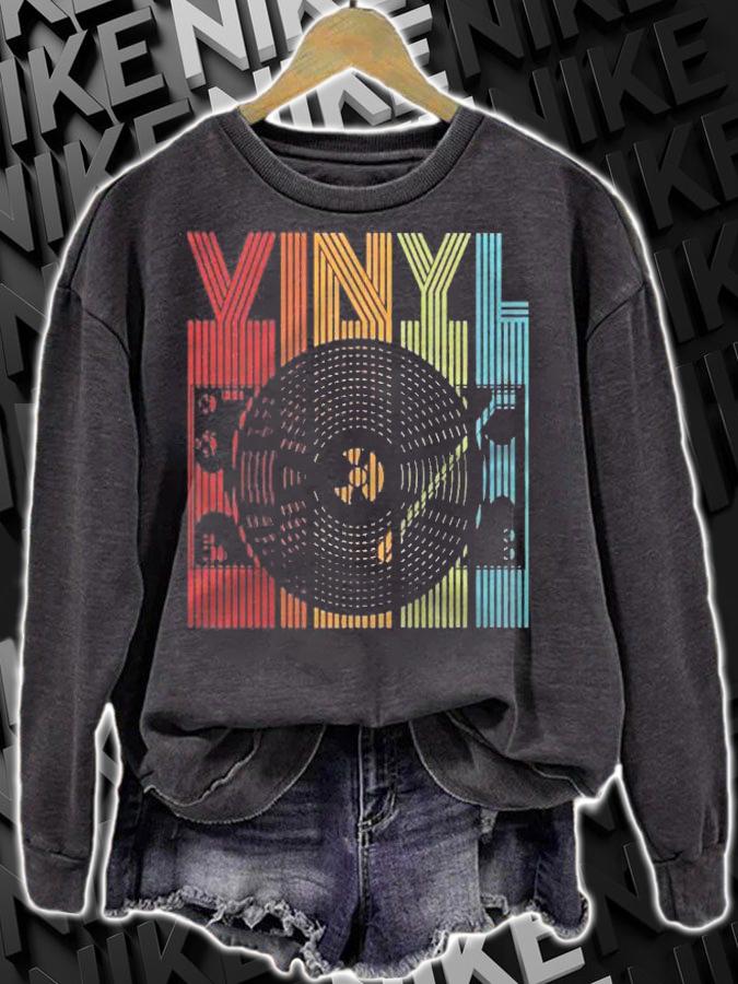 Retro Vinyl Lp Records Vintage Disc Shirt