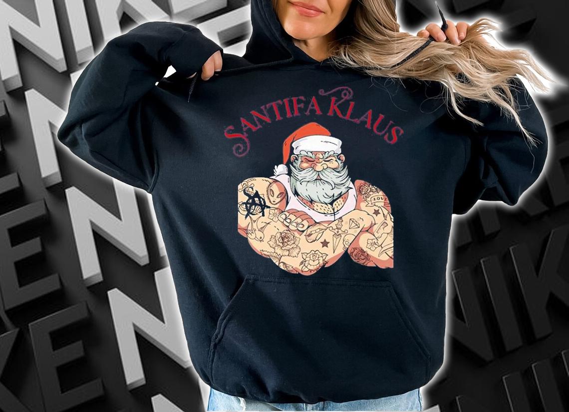 Santifa Claus Christmas Santa Klaus Funny T-Shirt