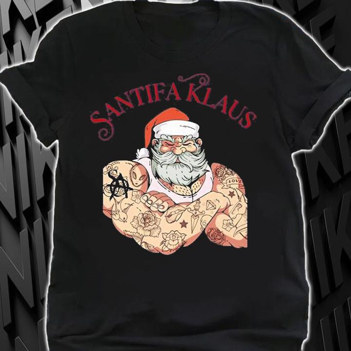 Santifa Claus Christmas Santa Klaus Funny T-Shirt