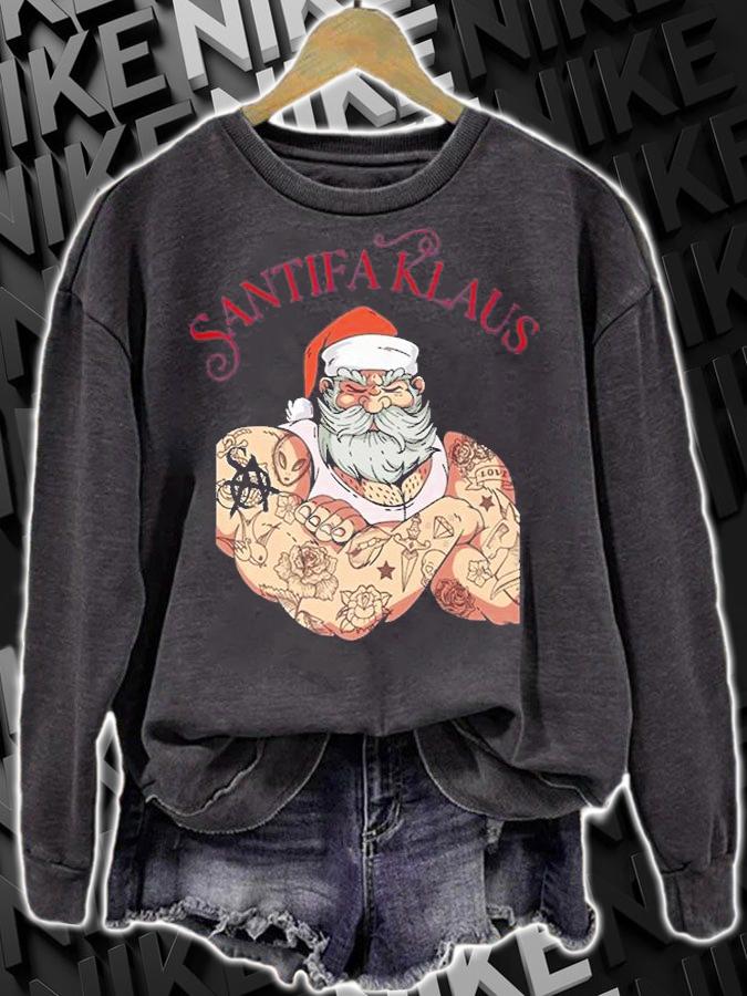 Santifa Claus Christmas Santa Klaus Funny T-Shirt