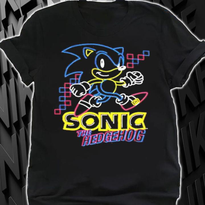 Sonic The Hedgehog Glow In The Dark Neon Game Shirt shirt