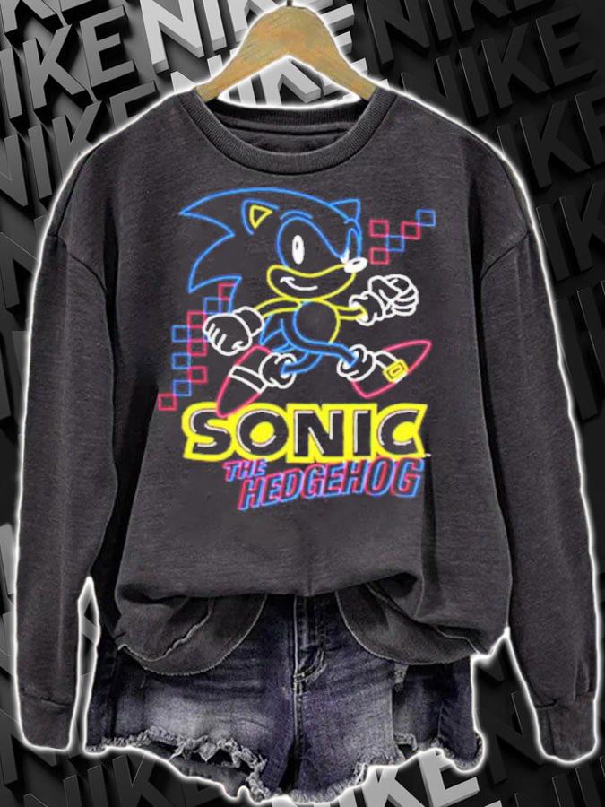 Sonic The Hedgehog Glow In The Dark Neon Game Shirt sweatshirt