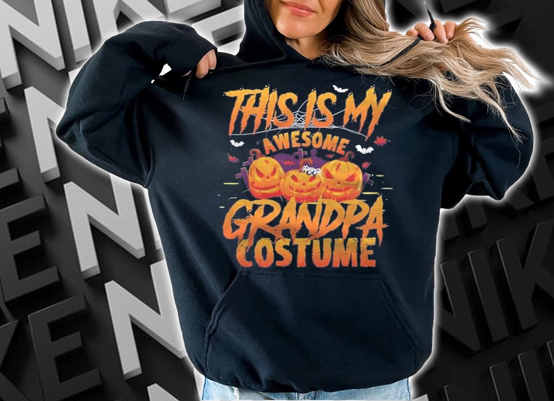 This Is My Awesome Halloween Grandpa Costume Pumpkin Shirt hoodie