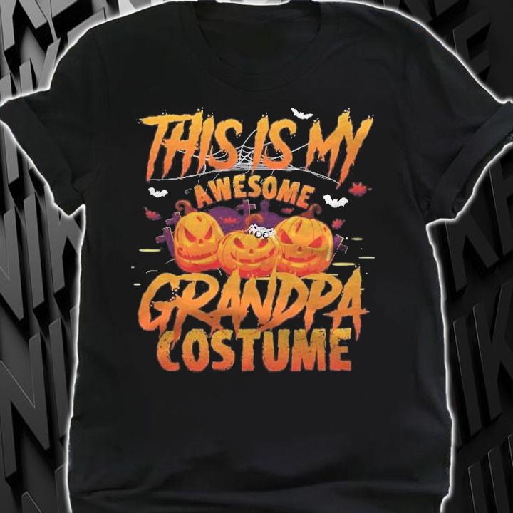 This Is My Awesome Halloween Grandpa Costume Pumpkin Shirt shirt