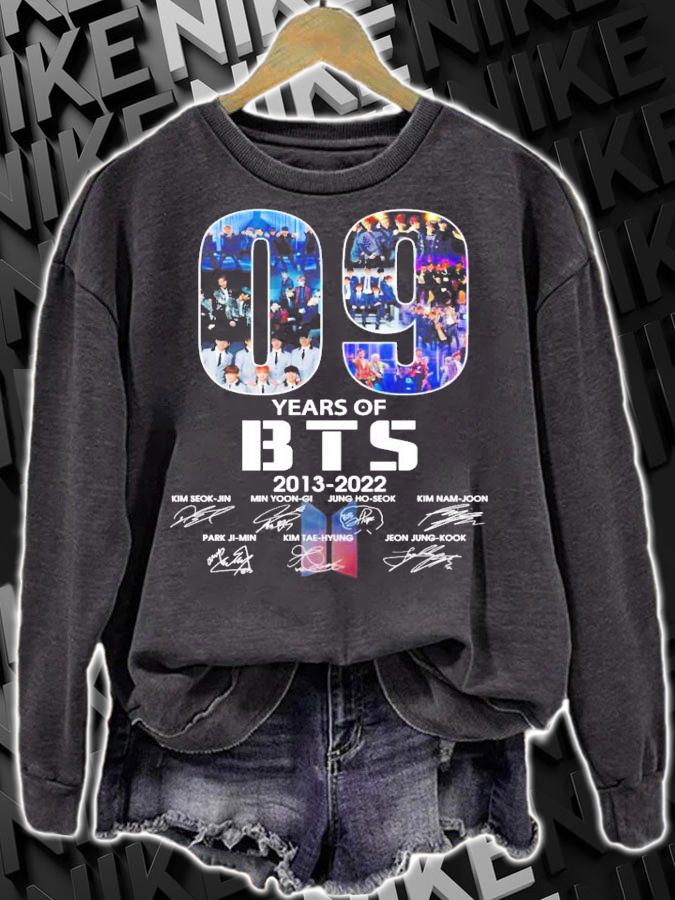 09 Years Of BTS 2013 2022 Signatures t-shirt