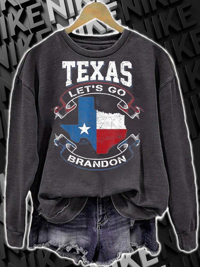 Let's Go Brandon Tee Funny Texas Let's Go Brandon Flag Men T-Shirt sweatshirt