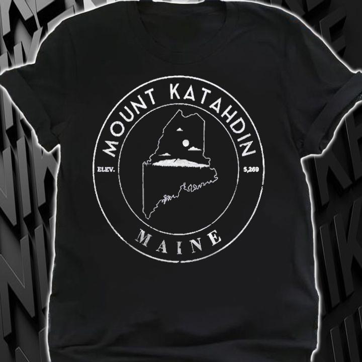 Maine Mountain State Shape Hiking Mt Katahdin Shirt shirt