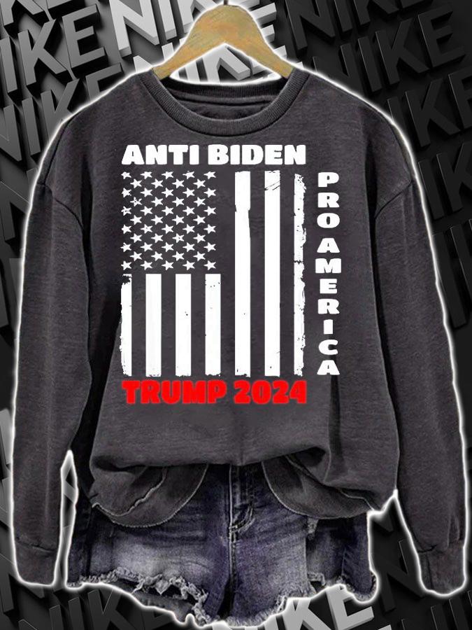 Pro America Anti Biden Flag USA Joe 4th July T-Shirt