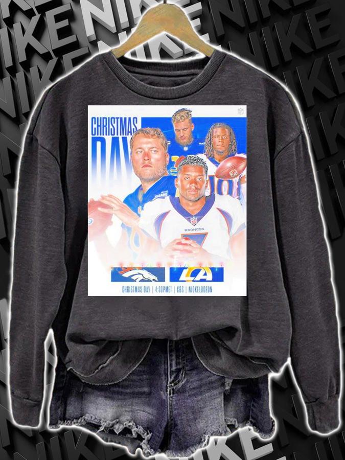 Christmas Day 2022 Denver Broncos vs Los Angeles Rams Poster T-Shirt sweatshirt