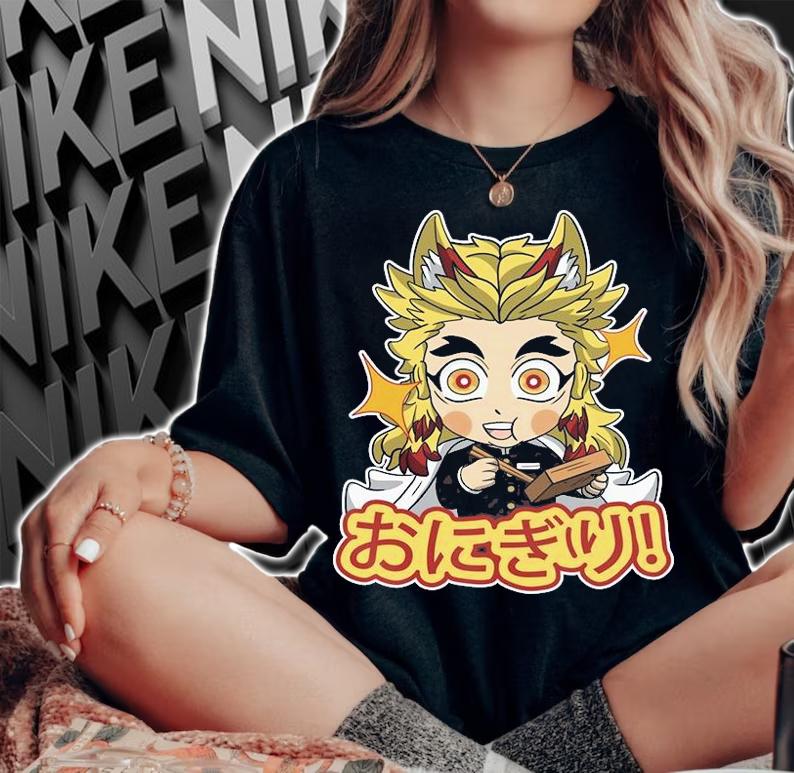 Demon Slayer Rengoku Kyojuro food cute T-shirt