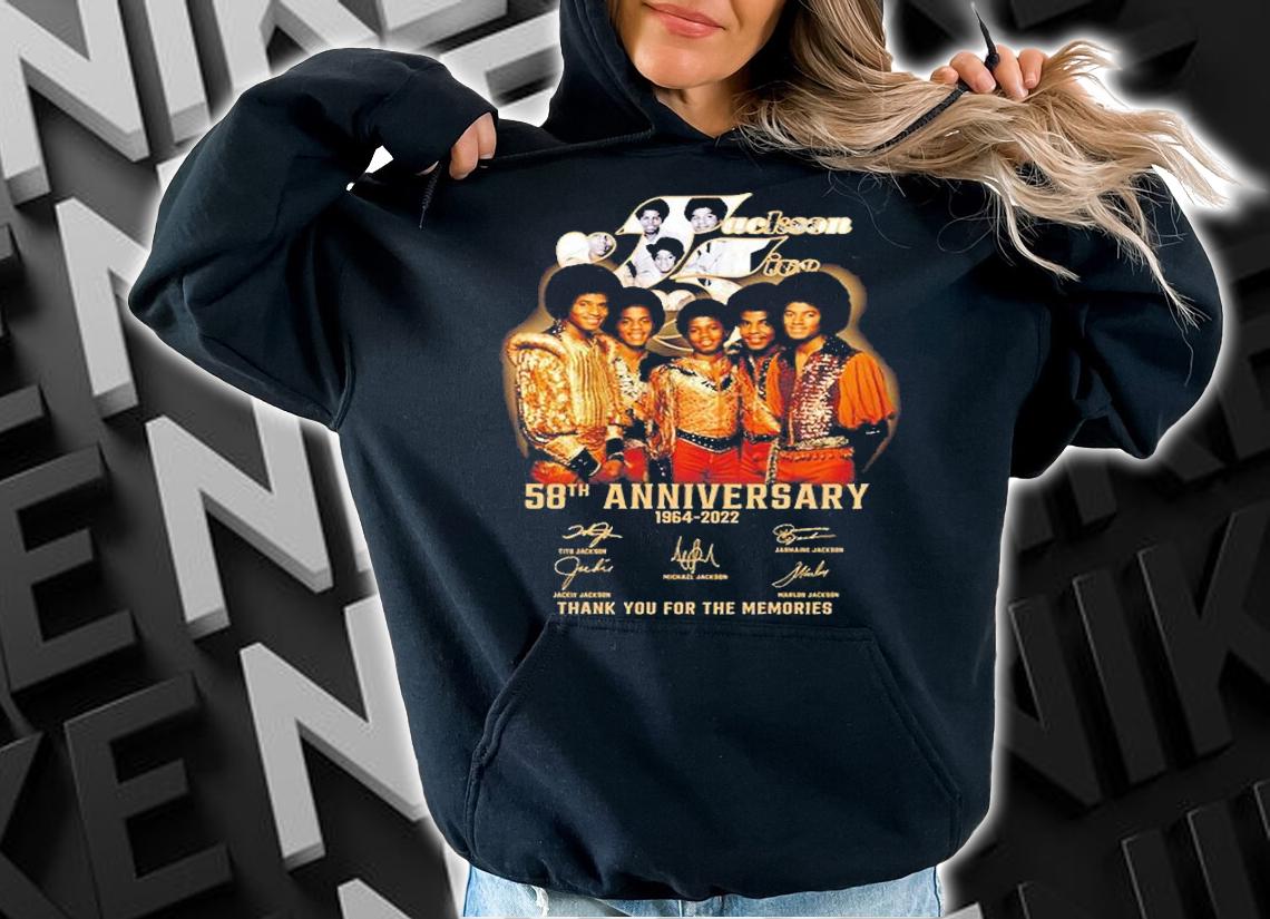 Jackson Five 58th Anniversary 1964 2022 Signature Thank You For The Memories T-Shirt hoodie