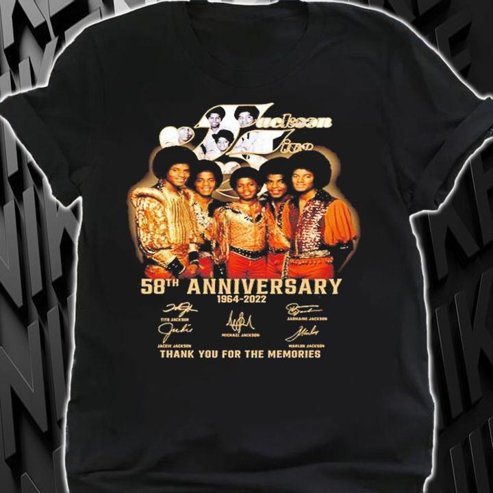Jackson Five 58th Anniversary 1964 2022 Signature Thank You For The Memories T-Shirt shirt
