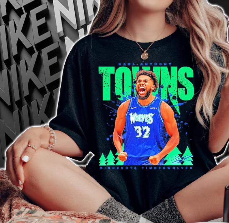 Karl Anthony Towns Minnesota T Wolves Basketball Shirt