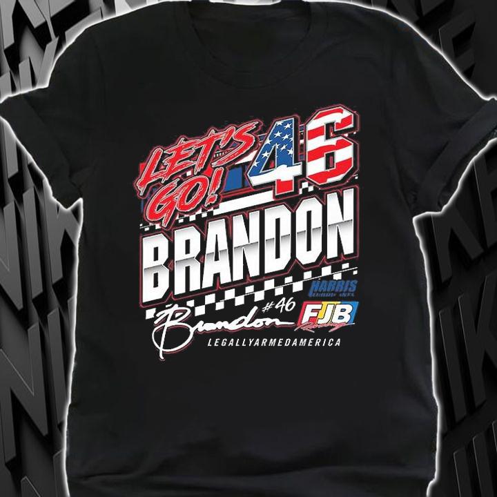 Lets Go Brandon 46 FJB Racing Joe Biden US Flag T-Shirt shirt