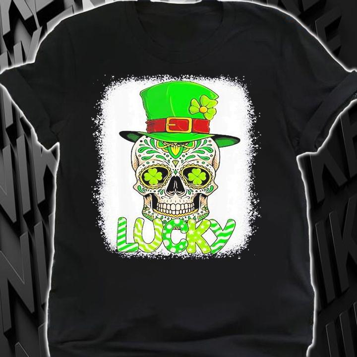 Lucky Skull Leprechaun Sugar Skull St Patrick's Day T-Shirt shirt