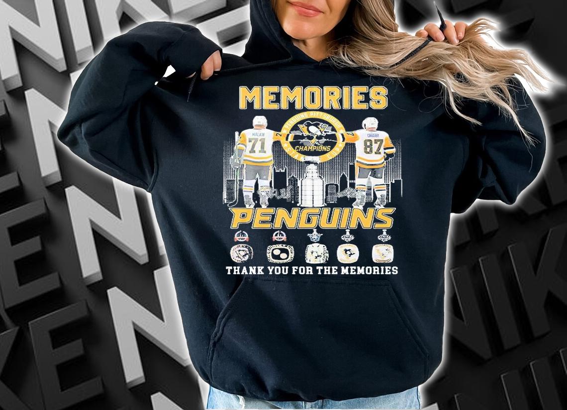 Memories Penguins Pittsburgh Champions Thank You For The Memories Signature 2022 T-Shirt hoodie