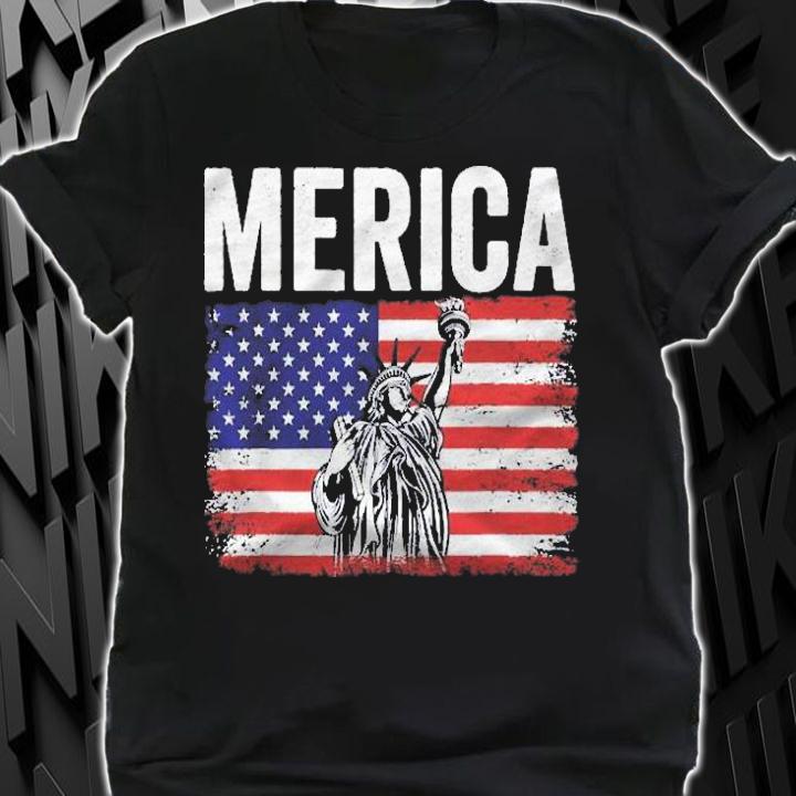 Merica Patriotic Apparel Statue Of Liberty American Flag Shirt shirt