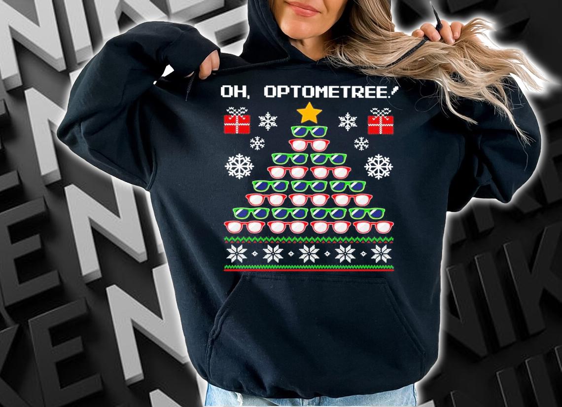 Oh Optometree Glasses Tree Ugly Christmas Shirt