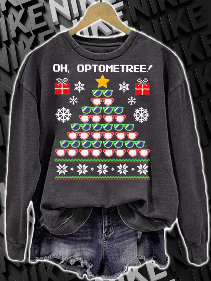 Oh Optometree Glasses Tree Ugly Christmas Shirt