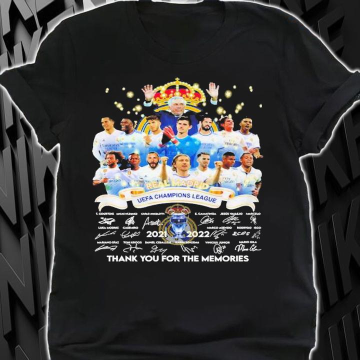 Real Madrid UEFA champions League 2021-2022 signatures shirt