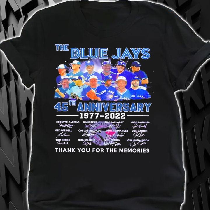 The Blue Jays 45th anniversary 1977-2022 signatures shirt