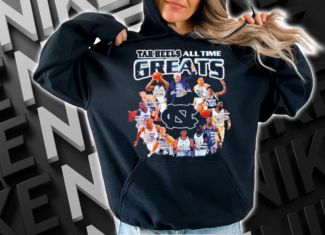The North Carolina Tar Heels All Time Greats Signatures Shirt hoodie