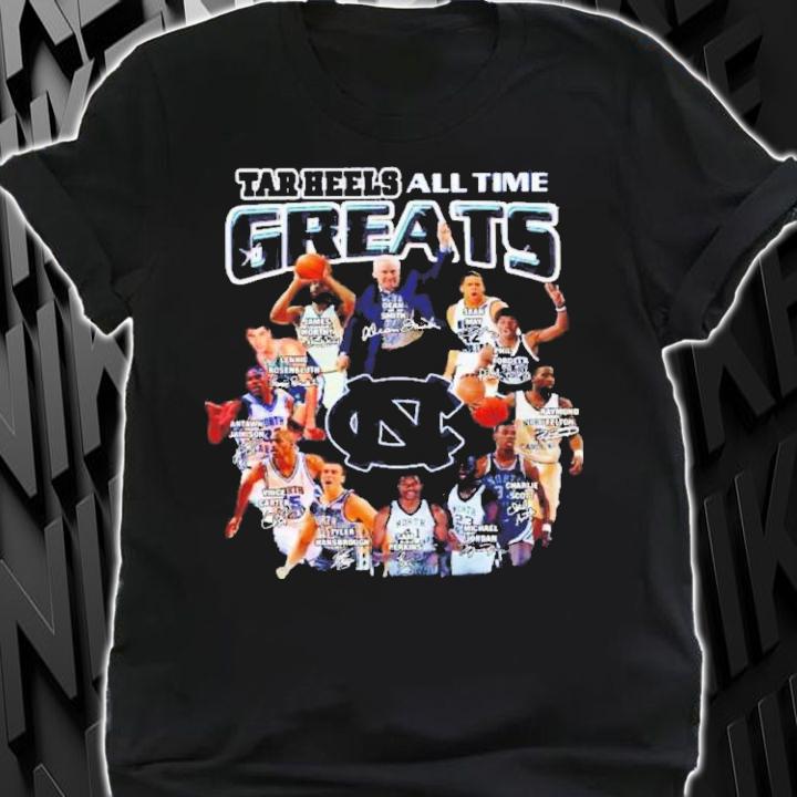 The North Carolina Tar Heels All Time Greats Signatures Shirt shirt