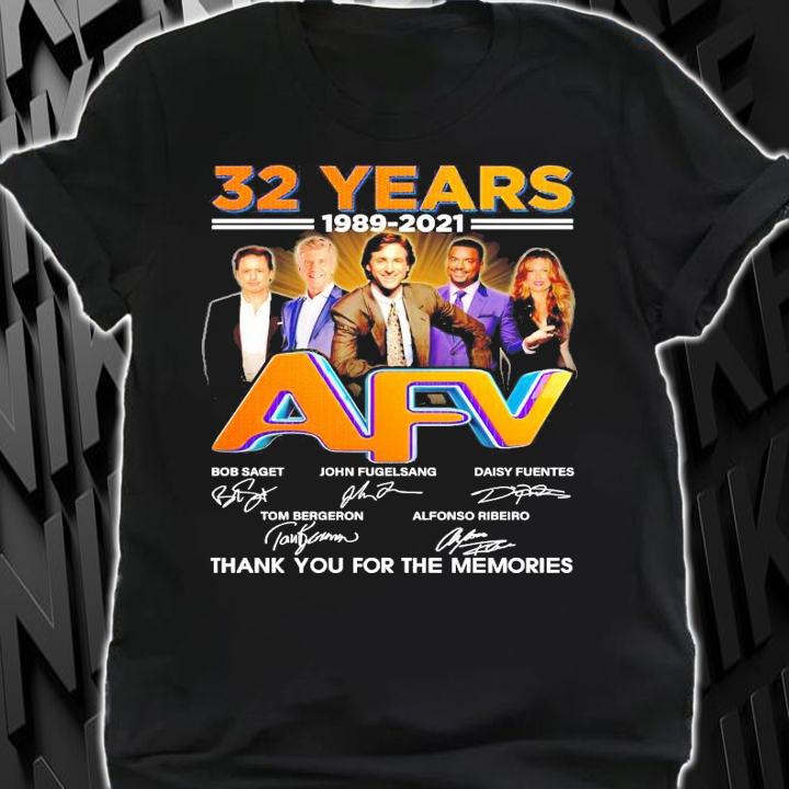 32 years 1989-2021 AFV signature thank you for the memories shirt shirt