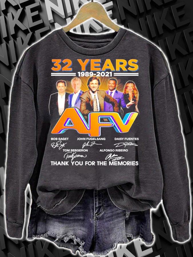 32 years 1989-2021 AFV signature thank you for the memories shirt sweatshirt