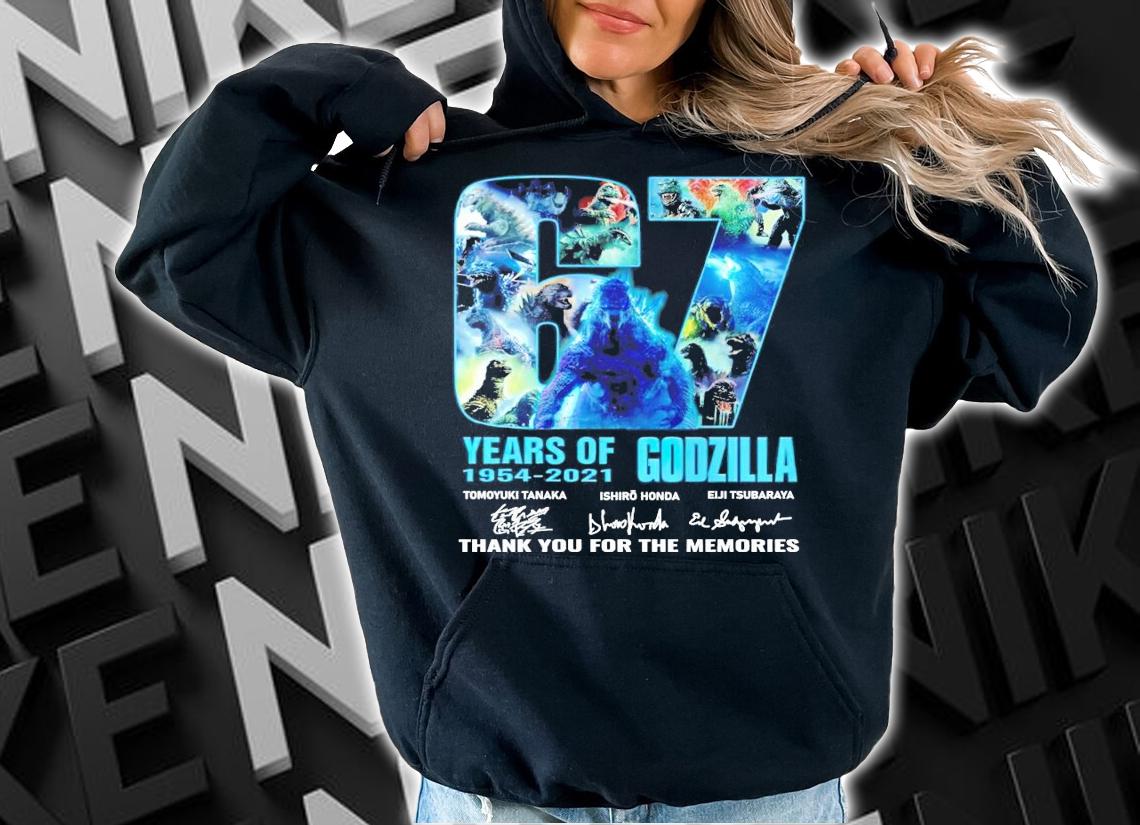 67 years of 1954-2021 Godzilla signature shirt