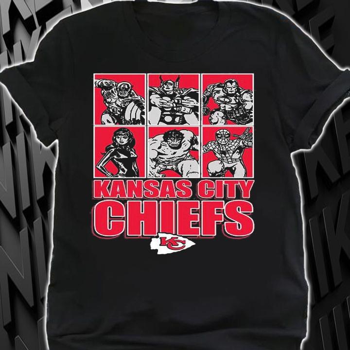 Kansas City Chiefs Disney Marvel Avengers Line-Up shirt shirt