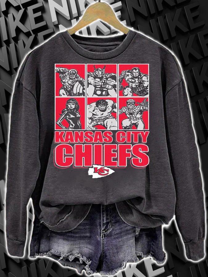 Kansas City Chiefs Disney Marvel Avengers Line-Up shirt sweatshirt