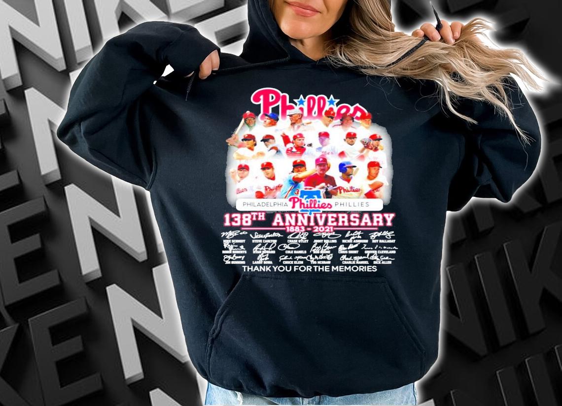 Philadelphia Phillies 138th anniversary 1883-2021 signature shirt hoodie