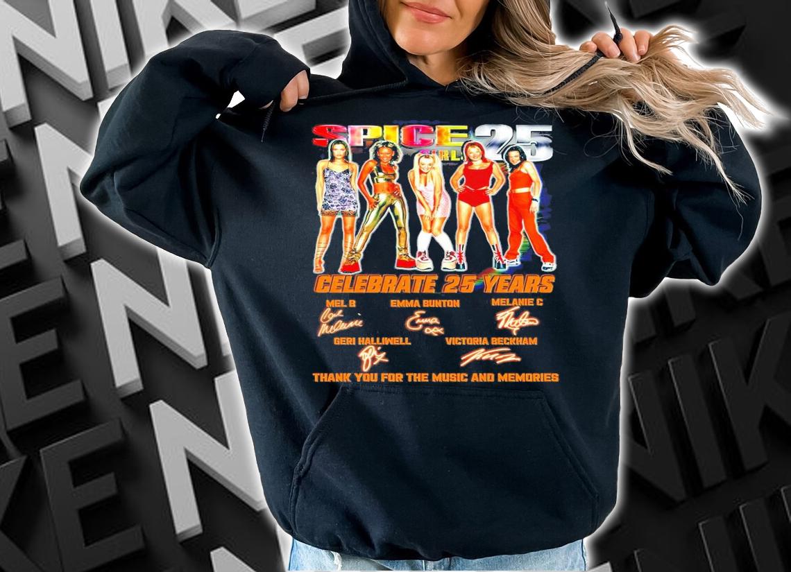 Spice girls 25 Celebrate 25 years signature shirt hoodie
