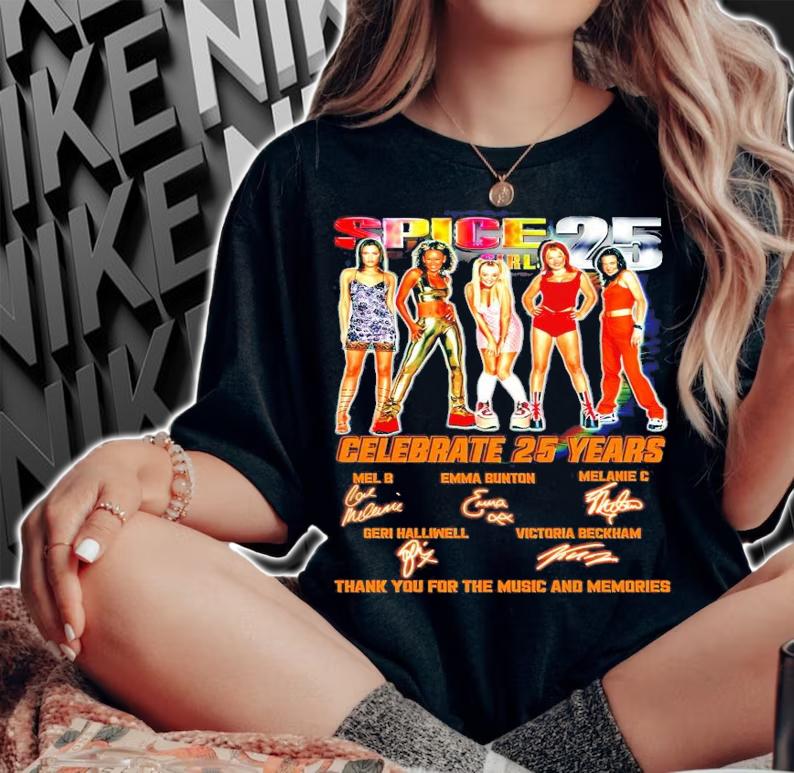 Spice girls 25 Celebrate 25 years signature shirt woman shirt