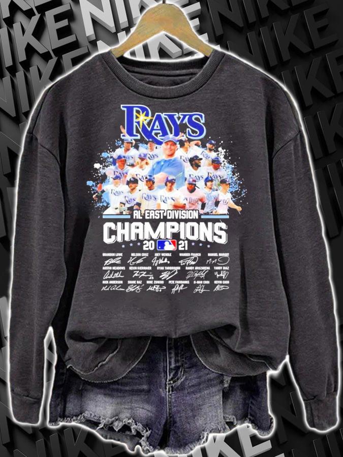 Tampa Bay Rays AL East Division Champions 2021 signatures shirt sweatshirt
