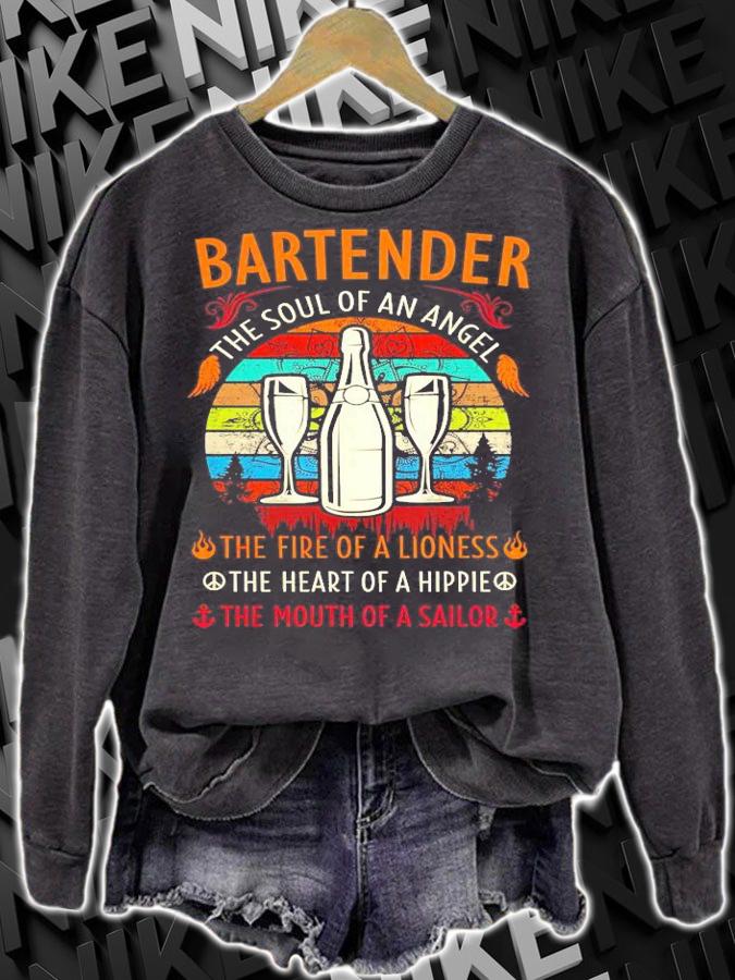 Bartender the soul of an angel vintage shirt sweatshirt