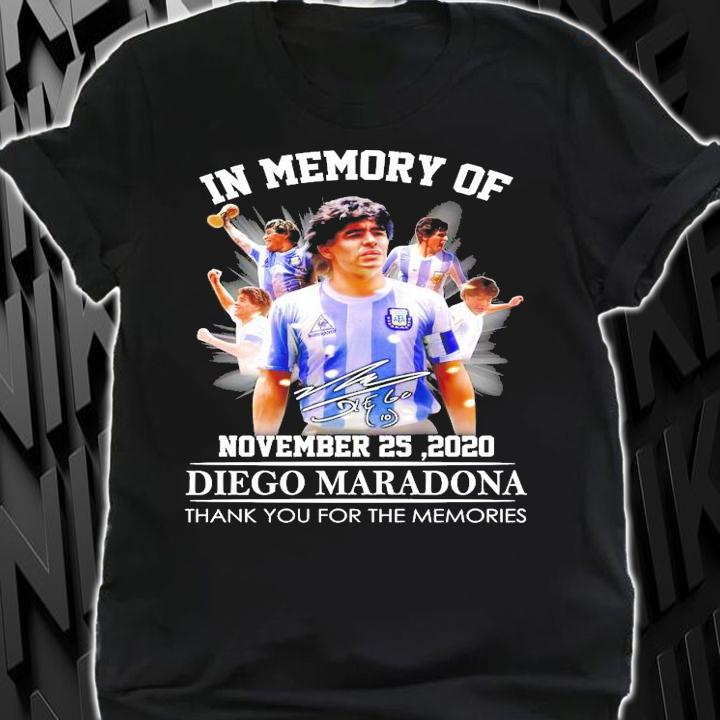 In memory of Diego Maradona signature shirt shirt