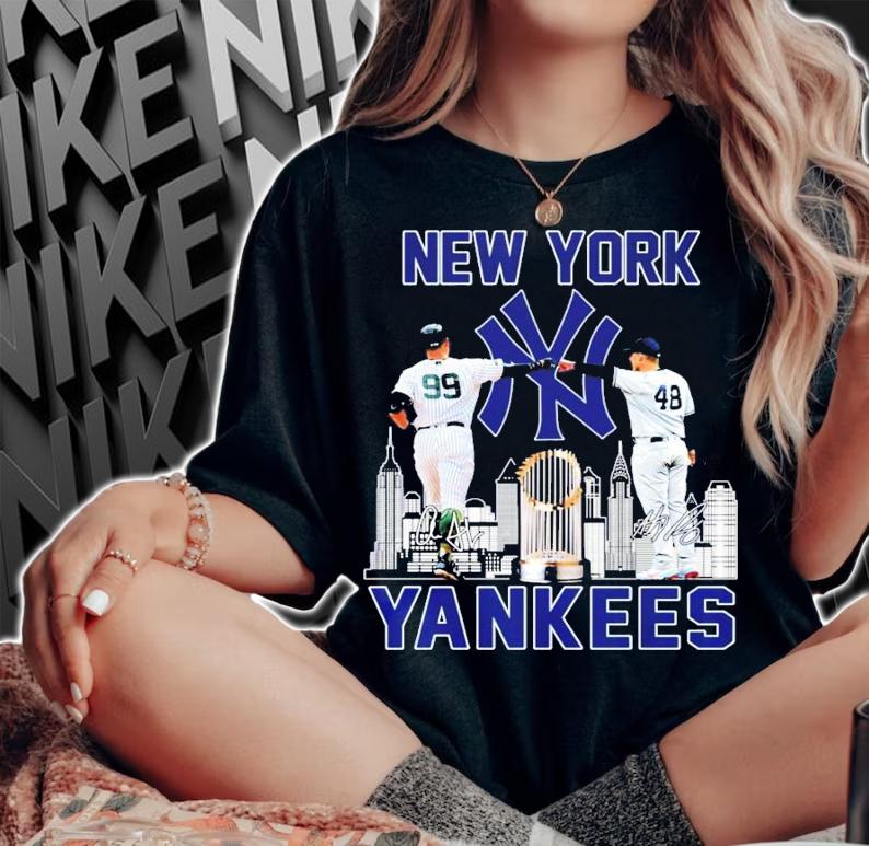 New York Yankees Aaron Judge vs Tommy Kahnle signatures shirt woman shirt