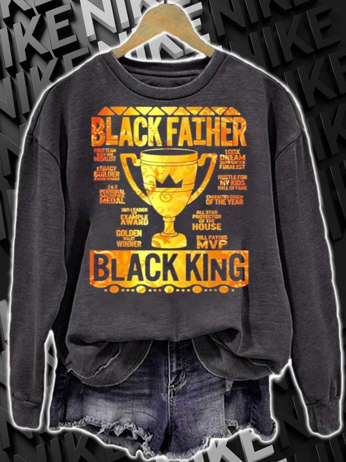 Black father black king shirt