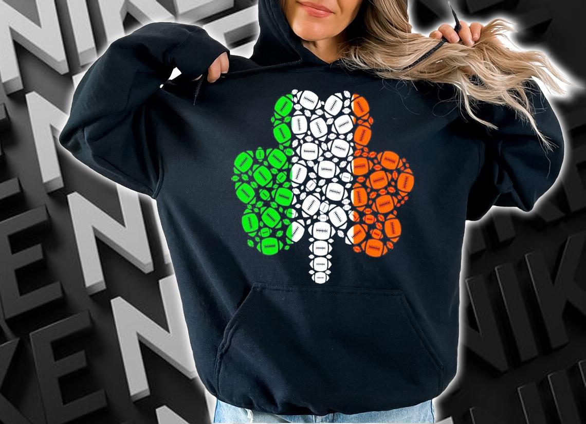 Football St.Patrick's Day shamrock Irish Flag shirt