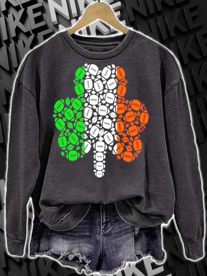 Football St.Patrick's Day shamrock Irish Flag shirt
