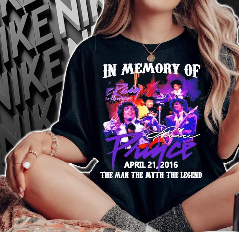 In memory of Prince the man the myth the legend signature shirt woman shirt
