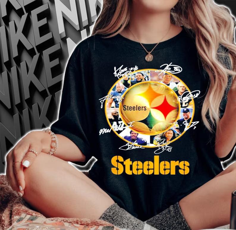 Pittsburgh Steelers Football Team Players Signatures Shirt woman shirt