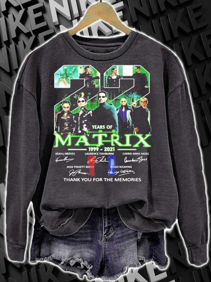 22 Years Of Matrix 1999-2021 Signature Thank You For The Memories Shirt sweatshirt