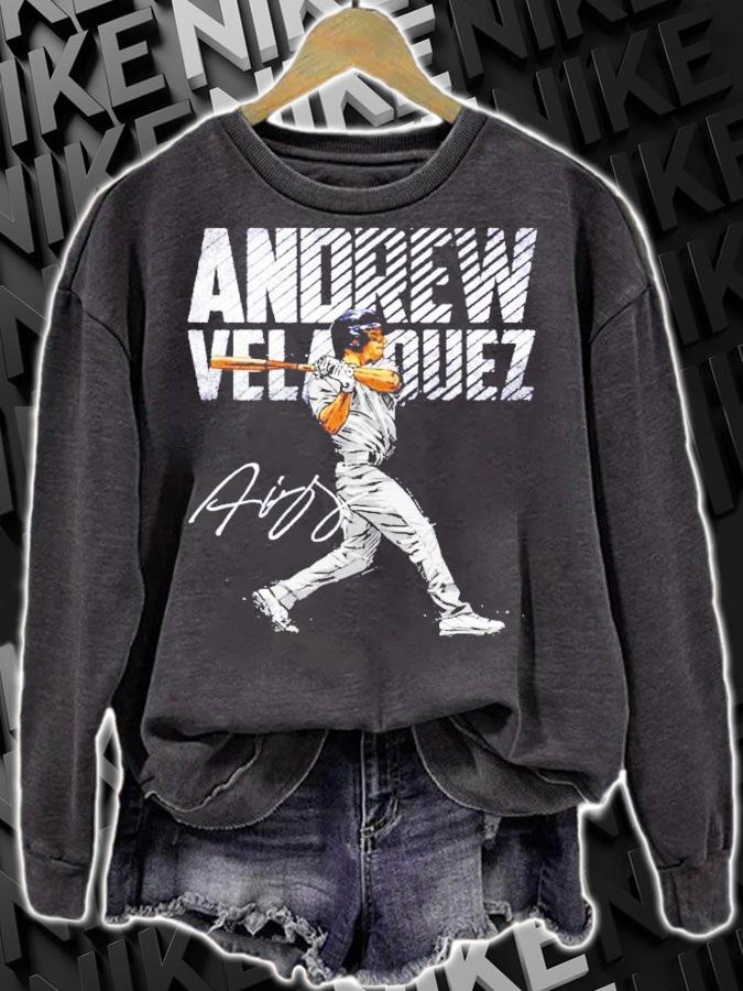 Andrew Velazquez New York Baseball signature shirt
